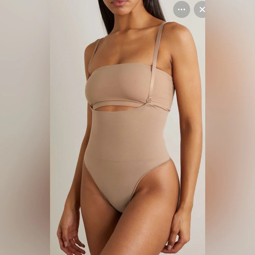 Skims Black Bodysuit with Adjustable Straps